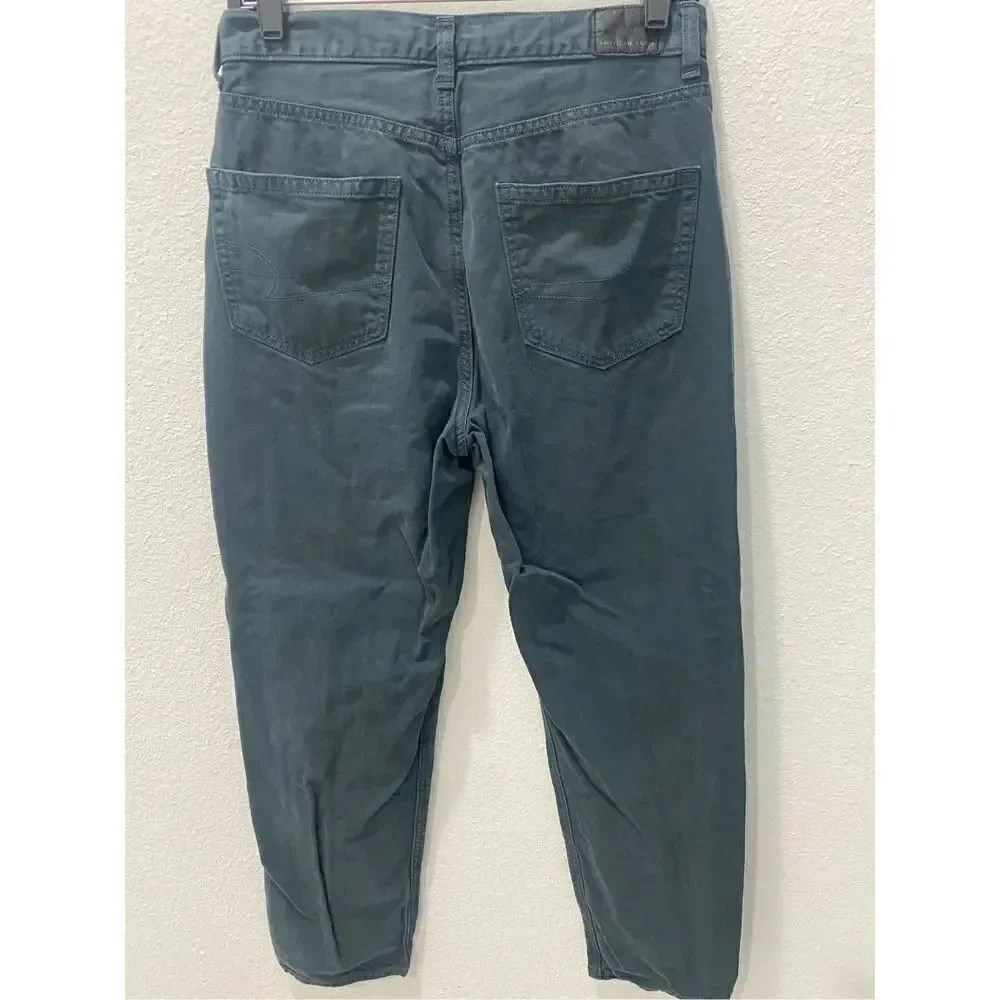 American Eagle Green Mom Jeans Size 6 - Picture 2 of 6
